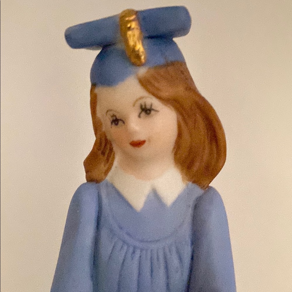 Blue Graduation Figurine